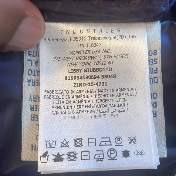 VINTAGE Womens Navy Moncler “Lissy Giubbotto” puffer jacket, size small (New) - Picture 7 of 7